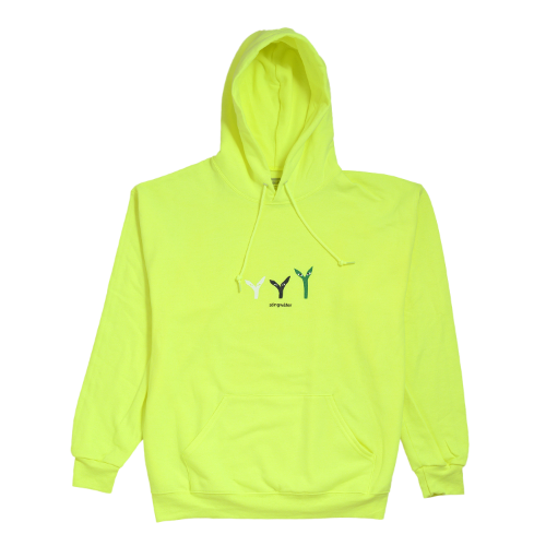 3 Plants Hoodie - Safety Green