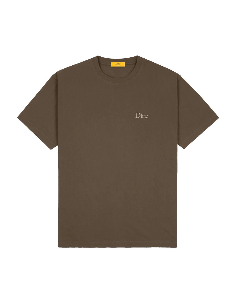 Dime Classic Small Logo T-Shirt Walnut
