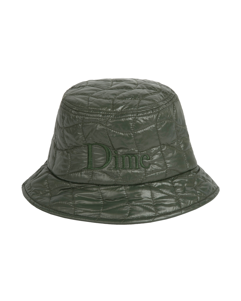 Quilted Outline Bucket Hat Army