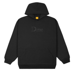 Dime Classic Embroidered Hoodie BLACK
